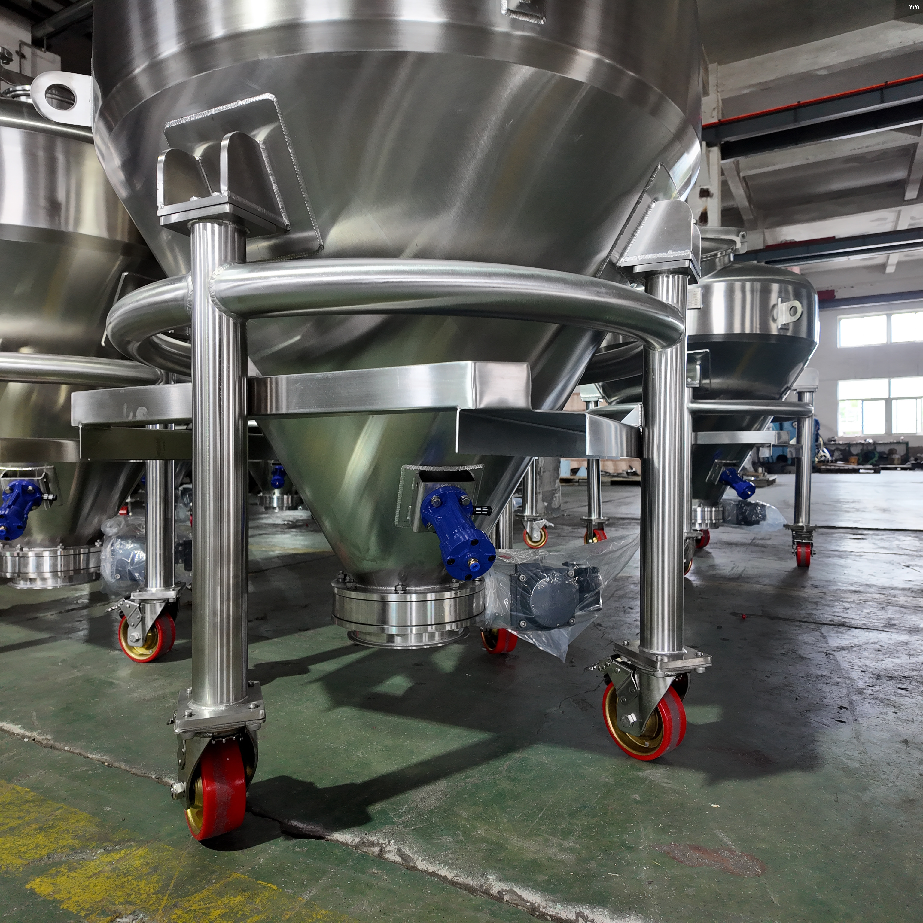 Stainless Steel IBC Turnover Hopper Silo for Powder Particles