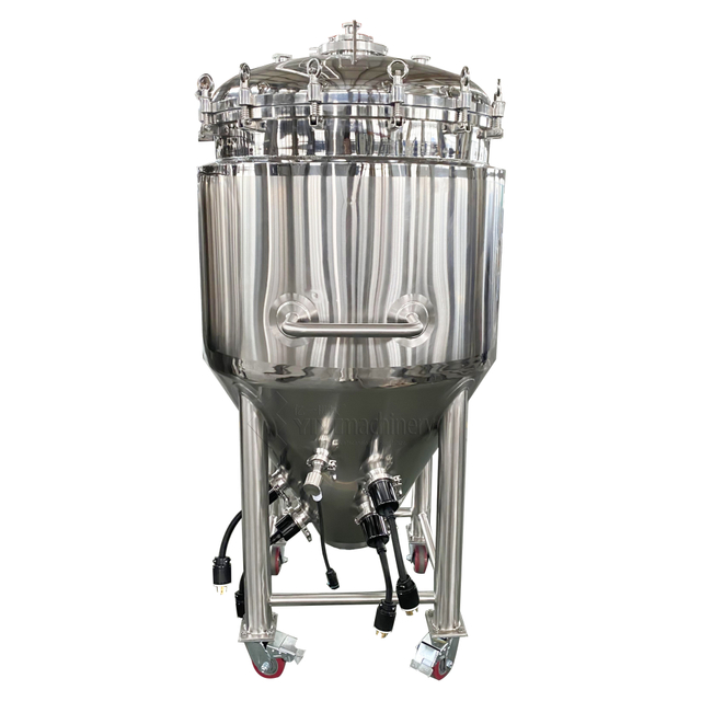 Beer Vessel Equipment Durable Stainless Steel Fermenter System for Commercial Use Conical Fermenters with Cooling Jacket Tank 