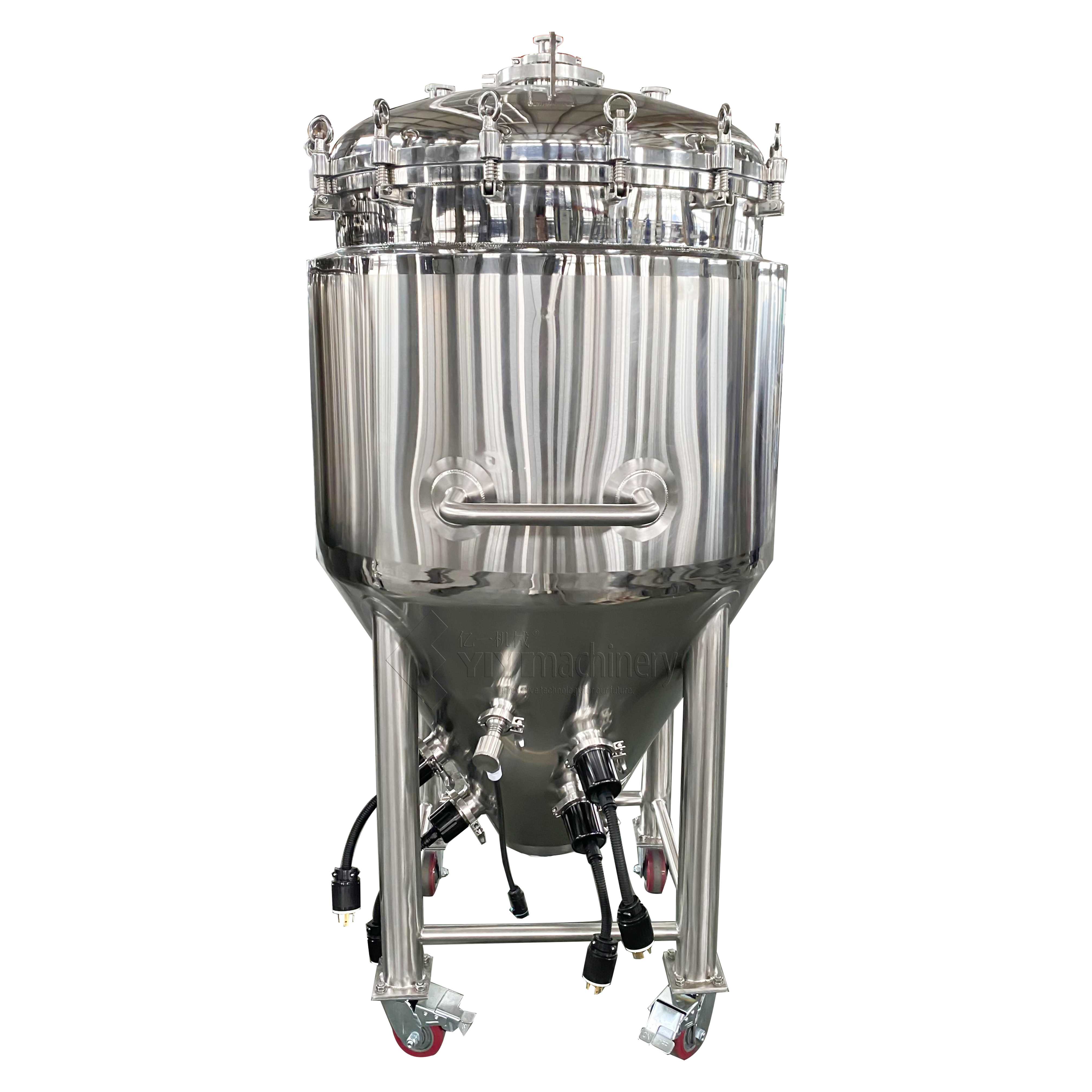 Beer Vessel Equipment Durable Stainless Steel Brewing Vessels for Commercial Use 600 L KG Conical Fermenters with Cooling Jacket Tank Takns