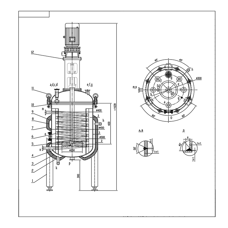 Chemical Reactor Machinery for Food Beverage Cereal Equipment Machinery Reactors Tank Tanks 