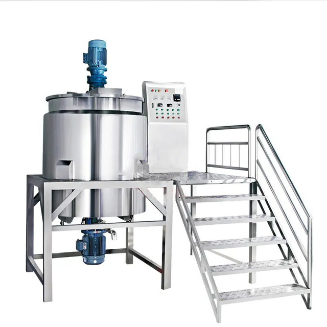 High Quality Emulsifying Homogenizer Tank Electric Steam Heating Mixer Jacketed Stainless Steel Mixing Tank with Agitator