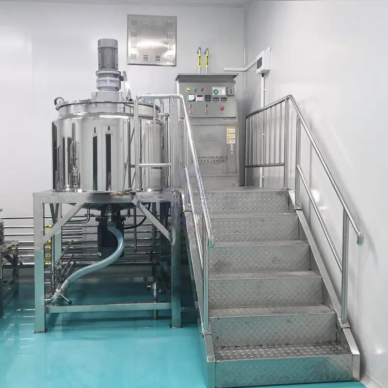 High Quality Emulsifying Homogenizer Tank Electric Steam Heating Mixer Jacketed Stainless Steel Mixing Tank with Agitator