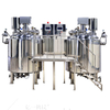  Homogenizer Mixing Detergent Production Line Vacuum Cosmetic Mixer Stirring Tank Used Stainless Steel Tank with Agitator