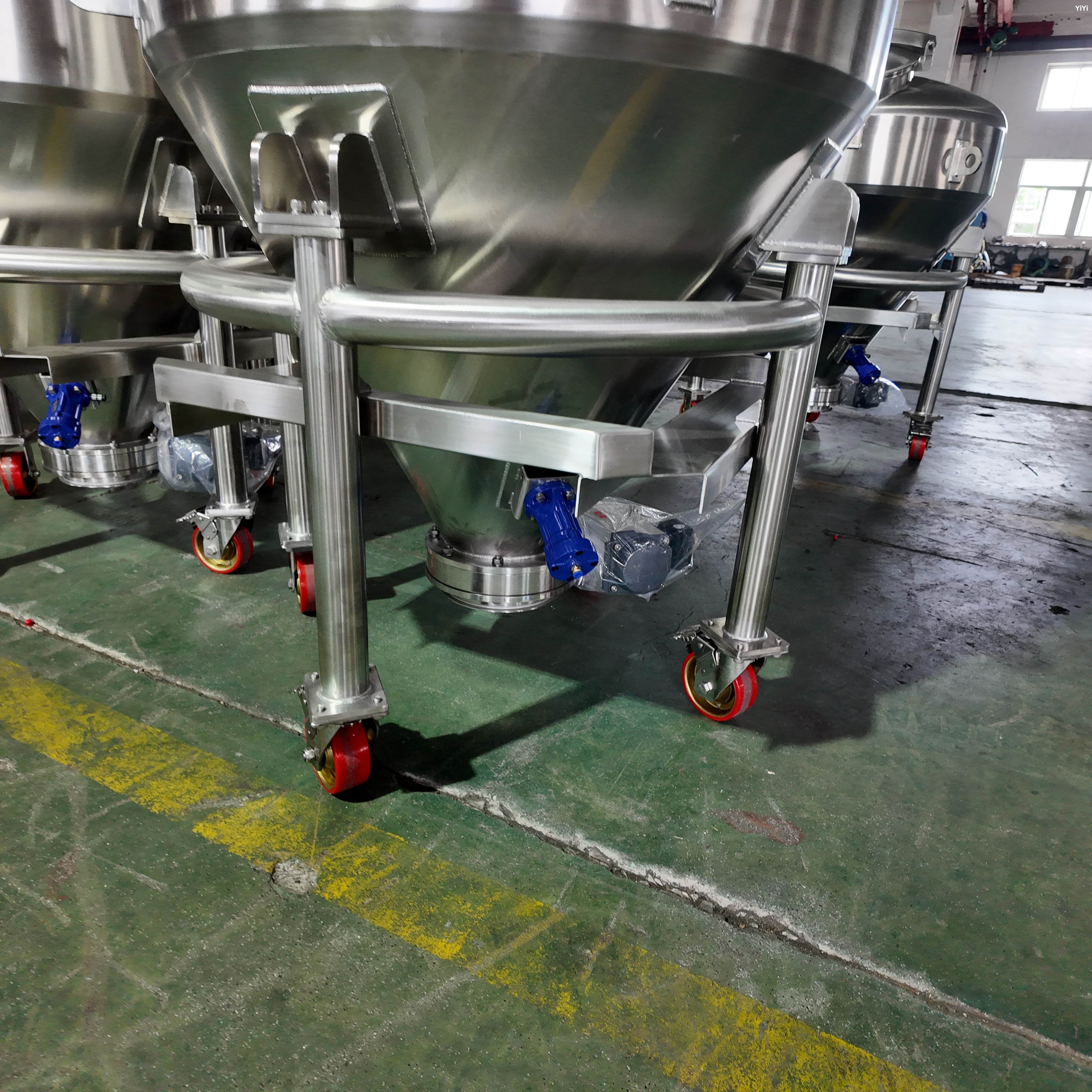 Stainless Steel IBC Turnover Hopper Silo for Powder Particles